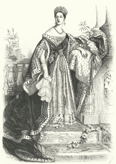 Queen Victoria (kaiverrus) tekijältä Alfred Edward (after) Chalon