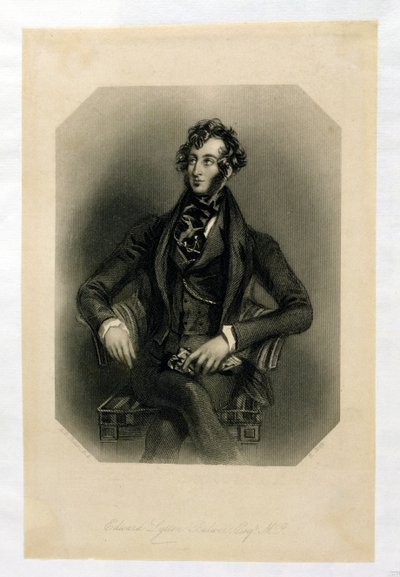 Edward Lytton Bulwer (1803-73), kaiverrus H. Cook tekijältä Alfred Edward Chalon