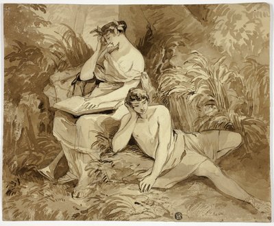Muse ja runoilija tekijältä Alfred Edward Chalon