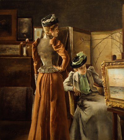 Vierailu studiossa tekijältä Alfred Emile Stevens
