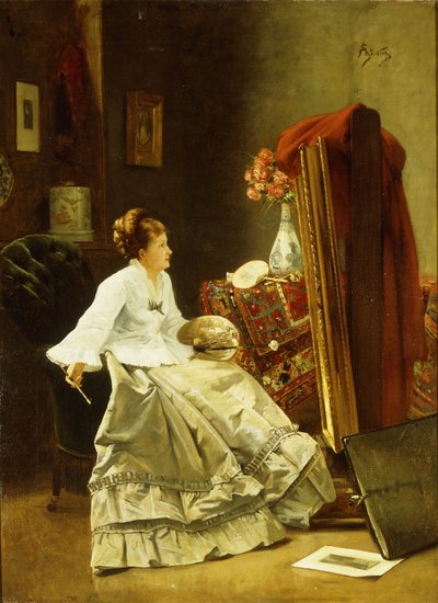 Taiteilija työssä tekijältä Alfred Emile Stevens