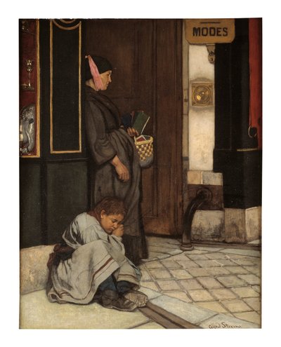 Kerjäämisen siedetty (öljy kankaalle) tekijältä Alfred Emile Stevens