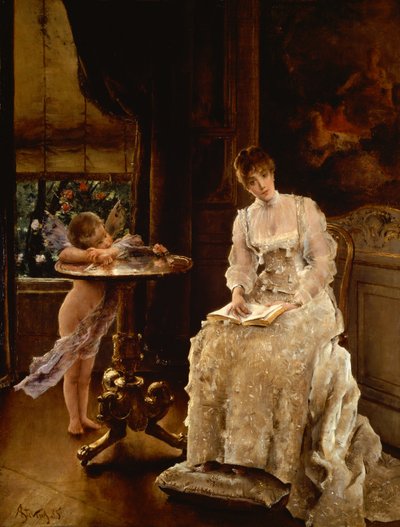 Daydream (öljy) tekijältä Alfred Emile Stevens