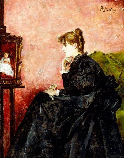 Nainen mustassa, tekijältä Alfred Emile Stevens