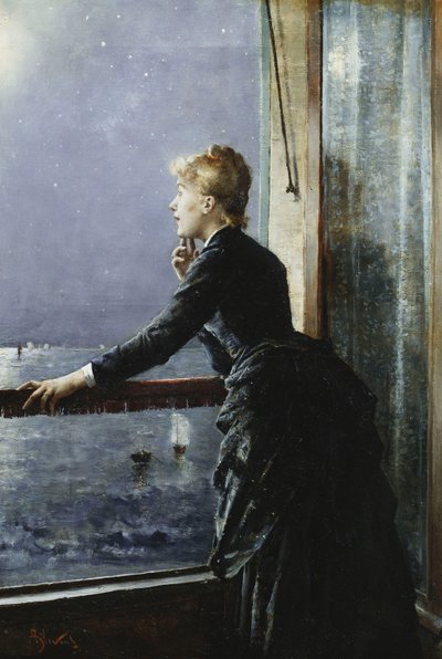 Linnunrata; La Voie Lactee, n. 1885 tekijältä Alfred Emile Stevens