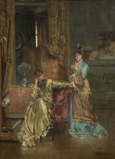 Vierailu, noin 1870 tekijältä Alfred Emile Stevens