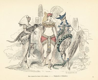 Salammbo ja Potipharin vaimo eksoottisissa asuissa, Carthage, 3 tekijältä Alfred Grevin