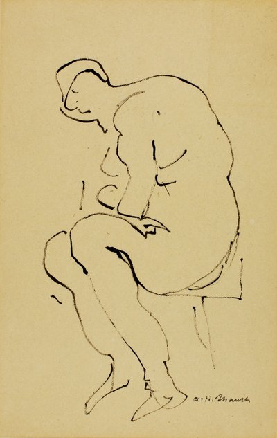 Istuva alaston tekijältä Alfred H. Maurer