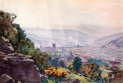 Kylpyamme, Hampton Rocks (väri litho) tekijältä Alfred Heaton Cooper