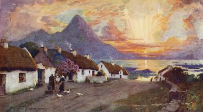 Croagh Patrick ja Clew Bay, Westport, Galwayn kreivikunta tekijältä Alfred Heaton Cooper