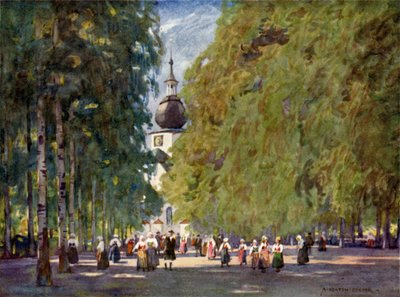 Leksandin kirkko tekijältä Alfred Heaton Cooper