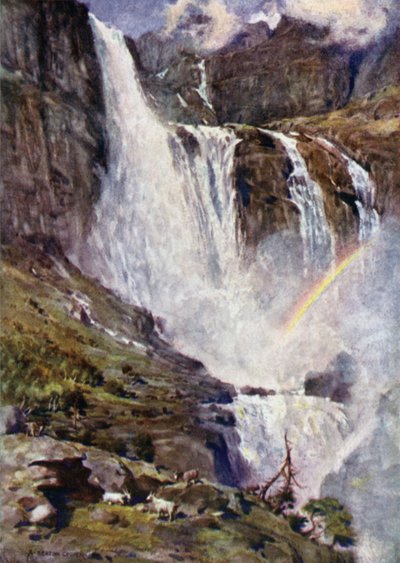 Skjaeggedalsfos, Hardanger Fjord tekijältä Alfred Heaton Cooper