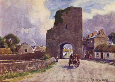 Muinainen muurien ympäröimä Athenryn kaupunki Galwayn kreivikunnassa tekijältä Alfred Heaton Cooper