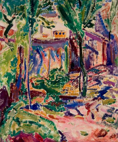 Maisema talon kanssa tekijältä Alfred Henry Maurer
