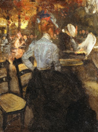 Kahvila, noin 1900 tekijältä Alfred Henry Maurer