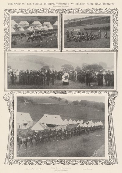 Surrey Imperial Yeomanryn leiri Denbies Parkissa, lähellä Dorkingia tekijältä Alfred Hugh Fisher