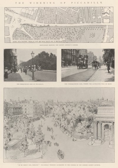 Piccadillyn leventäminen tekijältä Alfred Hugh Fisher