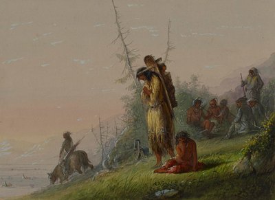 Intiaanien leiri tekijältä Alfred Jacob Miller