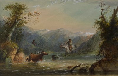 Hirvenmetsästys tekijältä Alfred Jacob Miller