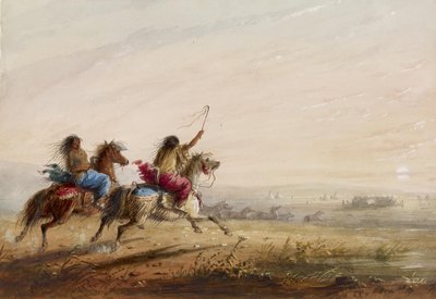 Intiaanitytöt: kilpa-ajo tekijältä Alfred Jacob Miller