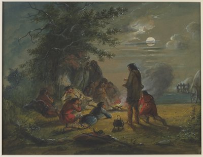 Moonlight – Leirikohtaus tekijältä Alfred Jacob Miller