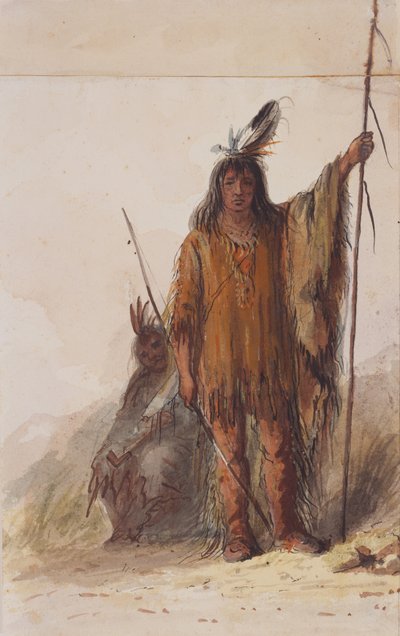 Sotamekko, n. 1837 (lyijykynä, kynä ja muste, akvarelli ja guassi paperille) tekijältä Alfred Jacob Miller