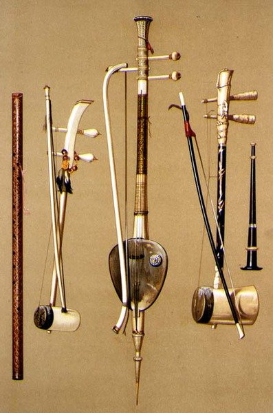 Khlui, kolme so sam sai jousilla ja pi, thaimaalaiset instrumentit 