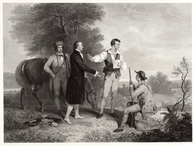 Majuri Andren vangitseminen Asher B. Durandin mukaan, n. 1846 (kaiverrus) tekijältä Alfred Jones