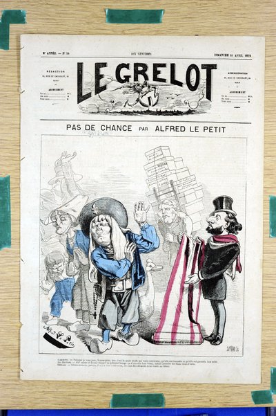 Kansi "" Le Grelot "", numero 54, Satirique en Couleurs tekijältä Alfred Le Petit
