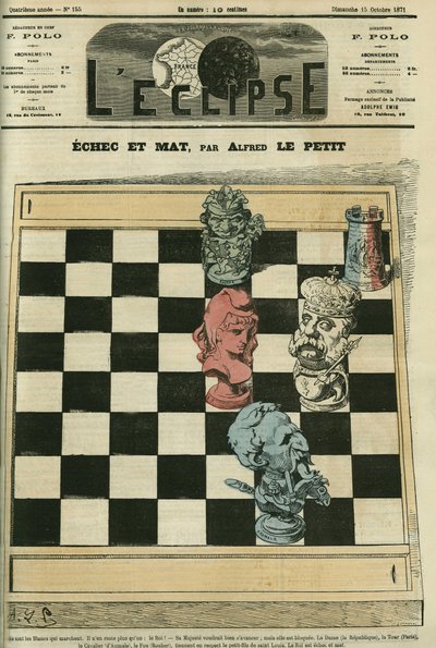 Epäonnistuminen ja matto, Dame-Republique, Tour-Paris, Cavalier-Duc of Aumale (1822-1897), Fou-Rouher (1814-1884) ovat epäonnistuneet kuningas Louis-Philippe d