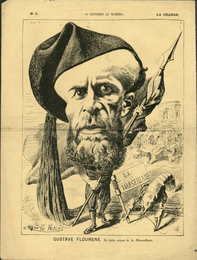 Kuvitus Alfred Le Pete (1841-1909) teoksesta La Charge (1870), nro 2 - Flourens Emile tekijältä Alfred Le Petit