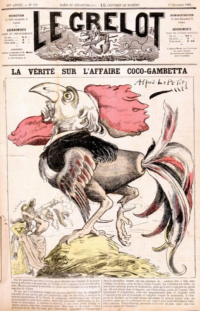 Totuus Coco-tapauksesta (Gambetta ja sen "" kanat") - Gambetta - kirjoittanut Alfred Le Petity, "" Le Grelot""" 17.12.1882 tekijältä Alfred Le Petit