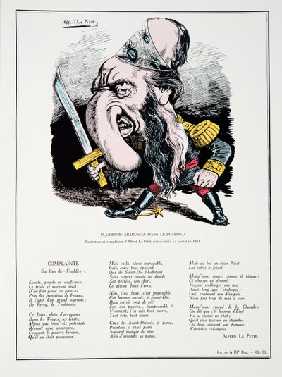 Useita hämähäkkejä katossa, julkaisusta History of the Third Republic, Voi. I, Poliittinen historia, jul. 1933 tekijältä Alfred Le Petit