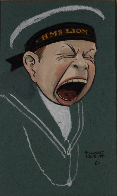 HMS Lion (akvarelli) tekijältä Alfred Leete