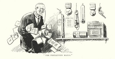 Varovaisuushulluus (litografia) tekijältä Alfred Leete