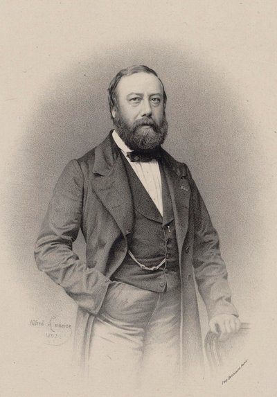 Muotokuva säveltäjä ja laulaja Gustave Nadaud 1820-1893, 1862. tekijältä Alfred Lemoine