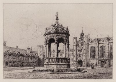 Cambridge: The Great Court of Trinity College (etsaus) tekijältä Alfred Louis Brunet Debaines