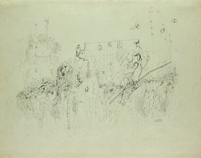 Nimetön, n. 1941-42 (intialainen muste paperille) tekijältä Alfred Otto Wolfgang Schulze Wols