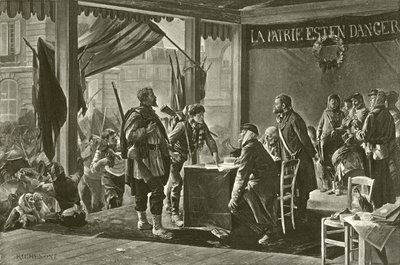 Vapaaehtoisten ilmoittautuminen, 1870 (syväpaino) tekijältä Alfred Paul Marie Richemont