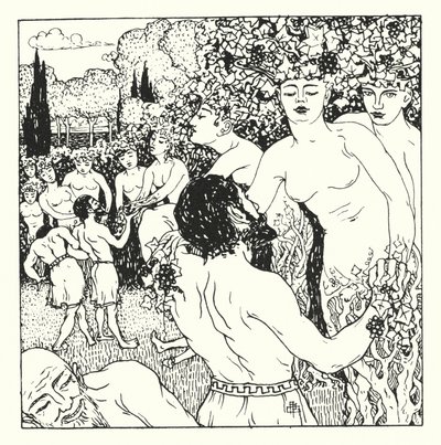 Lucianuksen A True History: Vine-Women (kaiverrus) tekijältä Alfred Payne Garnett