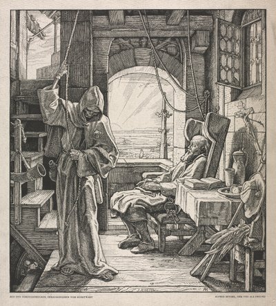 Dance of Death: Kuolema ystävänä, 1850. tekijältä Alfred Rethel