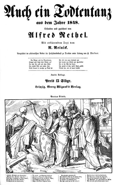 Totentanz 1848: Kuolema lähetetään maan päälle tekijältä Alfred Rethel
