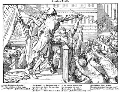Totentanz 1848: Kuolema tarjoaa oikeuden miekan tekijältä Alfred Rethel
