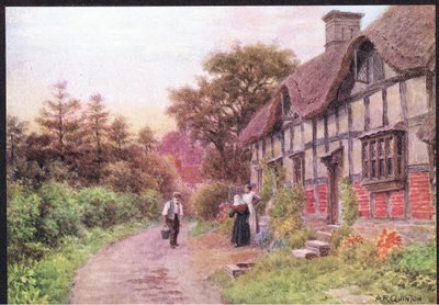 Evening, Elmley Castle, Worcester, The Cottages and the Village Life of Rural England julkaisija Dent & Sons Limited tekijältä Alfred Robert Quinton
