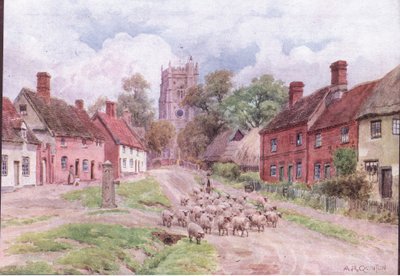 Monks Eleigh, Suffolk, The Cottages and the Village Life of Rural England, julkaisija Dent & Sons Limited tekijältä Alfred Robert Quinton