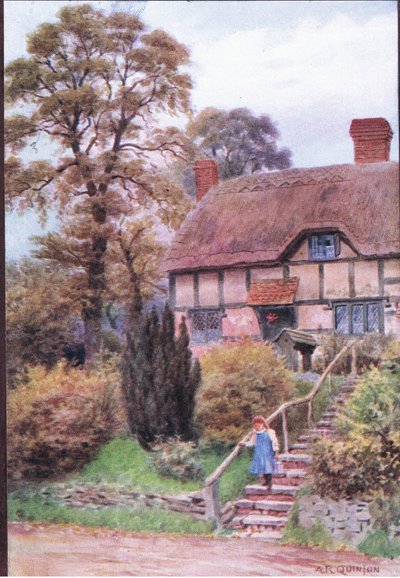 The Cottage Steps, Ardington, Berkshire, The Cottages and the Village Life of Rural England, julkaisija Dent & Sons Limited tekijältä Alfred Robert Quinton