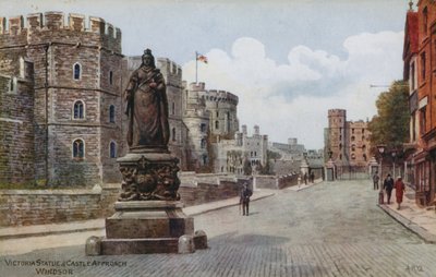 Victoria-patsaan ja linnan lähestymistapa, Windsor tekijältä Alfred Robert Quinton