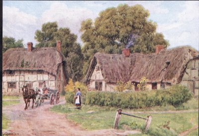 West Hagbourne, Berkshire, julkaisusta The Cottages and the Village Life of Rural England, Dent & Sons Limited, 1912. tekijältä Alfred Robert Quinton
