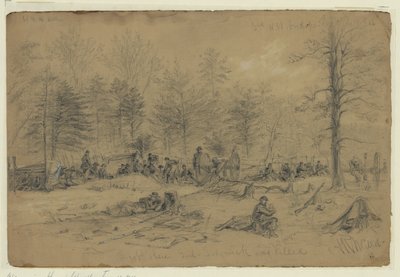 Paikka, jossa Genl. Sedgwick tapettiin tekijältä Alfred Rudolph Waud