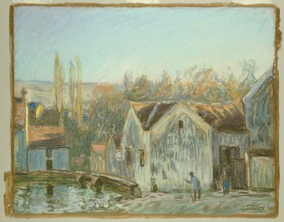 Moret-sur-Loingin kulma tekijältä Alfred Sisley